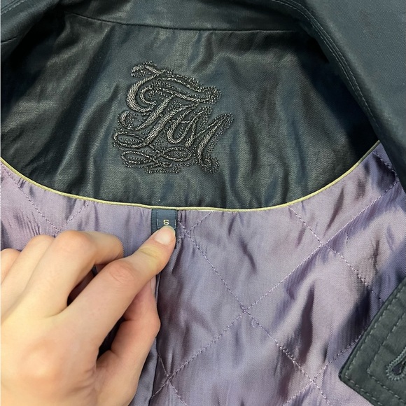 7 for all mankind black trench coat - Picture 6 of 7